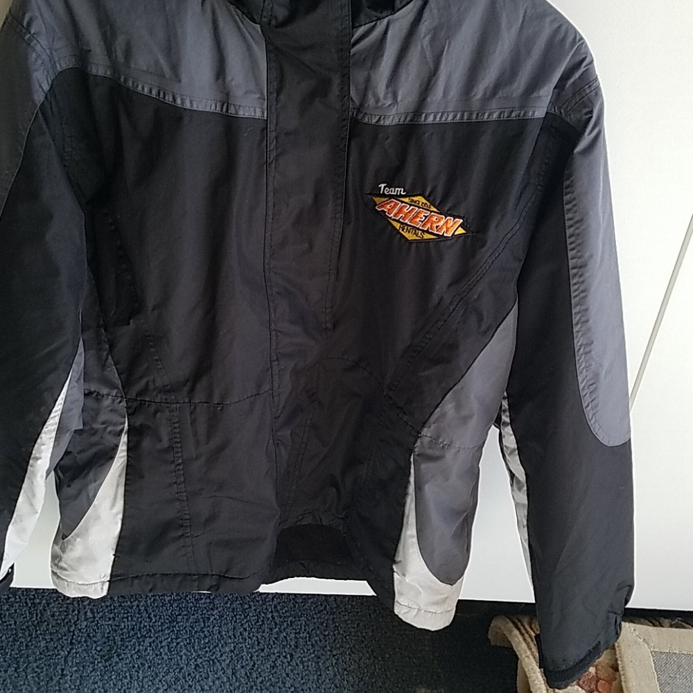 Men's Jacket Medium Polyester Zip And Button-Front - image 3